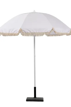 CASA Franja Parasol Sin Pie De Sombrilla Blanco| Parasoles
