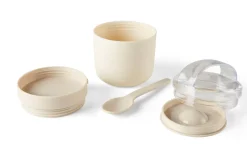 CASA Freshmood Tarro De Desayuno Con Cuchara Blanco, Marron, Verde| Fiambreras