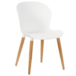 CASA Frida Silla De Concha Blanca/Natural| Sillas De Jardín
