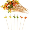 CASA Fruities Palillos Apero Juego De 50 Mezcla De 3 Colores Naranja, Amarillo, Verde| Accesorios Coctéles