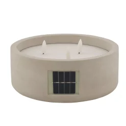 CASA Fuego Vela Led Solar Gris Claro| Velas Led