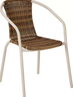 CASA Gerona Silla Apilable Arena + Natural| Sillas De Jardín