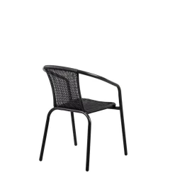 CASA Gerona Silla Apilable Negro| Sillas De Jardín