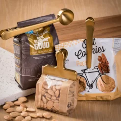 CASA Goldy Clips Juego De 3 Dorado| Accesorios De Cocina
