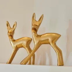 CASA Goldy Decorativa Ciervo Dorado| Figuras Decorativas