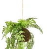 CASA Greenery Macetero Colgante Con Helecho Verde| Plantas Artificiales