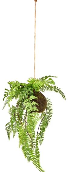 CASA Greenery Macetero Colgante Con Helecho Verde| Plantas Artificiales