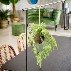 CASA Greenery Macetero Colgante Con Helecho Verde| Plantas Artificiales
