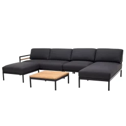 CASA Hanna Lounge Banco Negro| Conjuntos Lounge
