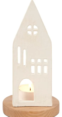 CASA Home Soporte Para Vela Pequena Blanco, Natural| Soprortes Para Velitas