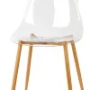 CASA Ice Silla De Comedor Transparente, Natural| Sillas De Comedor