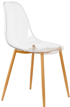 CASA Ice Silla De Comedor Transparente, Natural| Sillas De Comedor