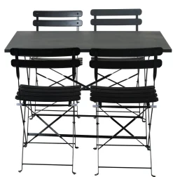 CASA Imperial Conjunto Bistro Rectangular Negro| Conjuntos Bistro