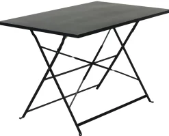 CASA Imperial Mesa Plegable Rectangular Negro| Mesas De Jardín