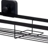 CASA Industria Cesta De Ducha Con Ventosas Negro| Accesorios De Ducha