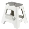 CASA Jasmin Taburete Plegable Deluxe Xl Gris Claro| Limpiar