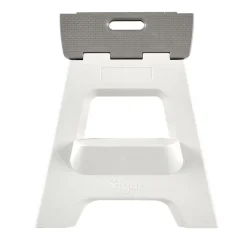 CASA Jasmin Taburete Plegable Deluxe Xl Gris Claro| Limpiar