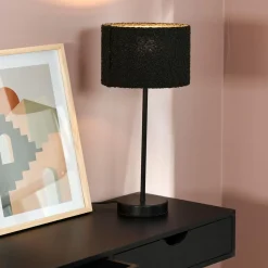 CASA Krepi Pantalla Negro| Pantallas De Lámpara
