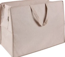 CASA Linolux Bolsa Almacenaje Xl Con Cremallera Beis| Bolsas De Compras