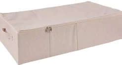 CASA Linolux Caja De Almacenaje Con Cremallera Beis| Cajas De Almacenamiento