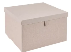 CASA Linolux Caja De Almacenaje Con Tapa Beis| Cajas De Almacenamiento
