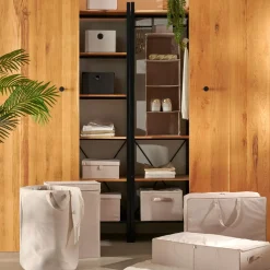 CASA Linolux Cesta Para Colada Beis| Cesto De La Ropa