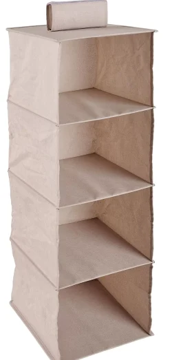 CASA Linolux Sistema Almacenaje Con 4 Compart. Beis| Cajas De Almacenamiento