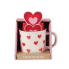 CASA Lovely Juego De Regalo Blanco, Rojo| Tacitas