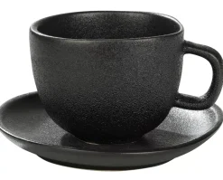 CASA Magma Taza Y Plato Tacita Negro| Tazas
