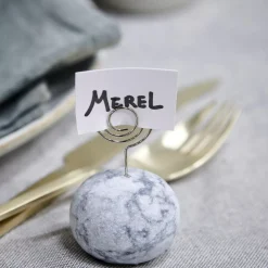 CASA Marble Tarjetero Blanco| Identificadores De Mesa