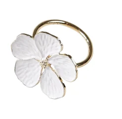 CASA Marguerite Anillo Servilleta Blanco| Anillos Para Servilletas