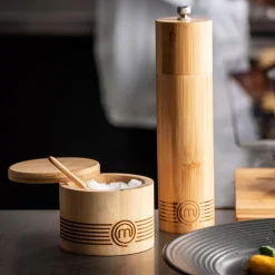 CASA Masterchef Bote Para Sal Con Cuchara Natural| Instrumentos De Cocina