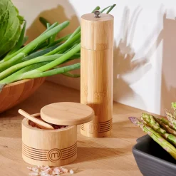 CASA Masterchef Bote Para Sal Con Cuchara Natural| Instrumentos De Cocina