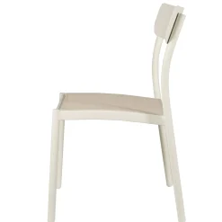CASA Mavas Silla Apilable Blanco| Sillas De Jardín