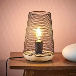 CASA Mesh Lampara De Mesa Negro| Lamparas De Mesa