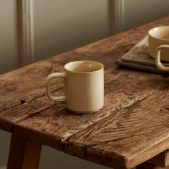 CASA Mineral Sand Taza Con Asa Beis| Tacitas