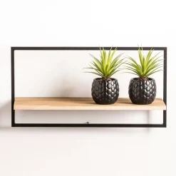 CASA Mix&Match Estanteria De Pared Negro, Natural| Estanterías