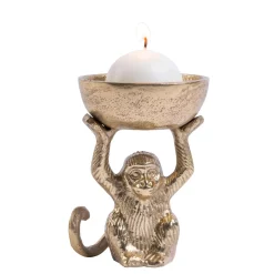 CASA Monkey Soporte Para Velas Dorado| Soprortes Para Velitas