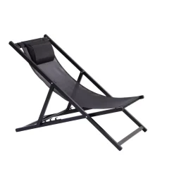 CASA Monterey Silla Plegable Negro| Hamacas De Playa