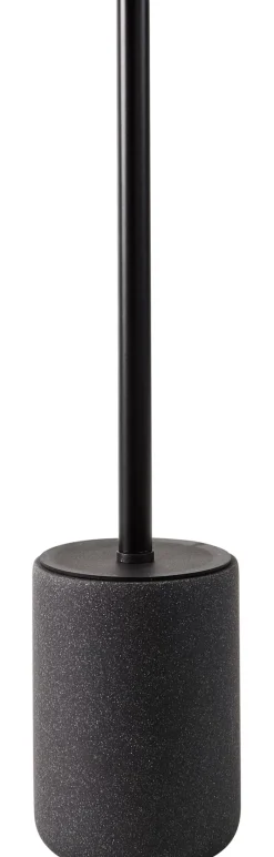CASA Moon Cepillo Wc En Soporte Negro, Gris Oscuro| Accesorios Water