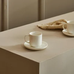 CASA Moon Taza Y Plato Blanco| Tazas