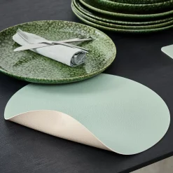 CASA Nappa Mantel Individual Blanco, Menta| Manteles Individuales