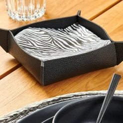 CASA Nappa Servilletero Negro| Soportes De Servilletas