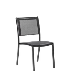 CASA Nathan Silla Apilable Negro| Sillas De Jardín