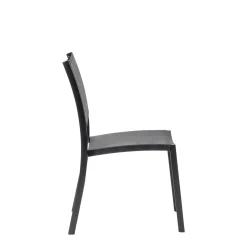 CASA Nathan Silla Apilable Negro| Sillas De Jardín