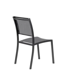CASA Nathan Silla Apilable Negro| Sillas De Jardín