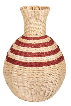 CASA Nepal Florero Marron, Natural, Rojo Oscuro| Floreros