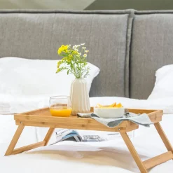 CASA New Bamboo Bandeja De Cama Natural| Bandejas