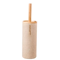 CASA New Resin Cepillo Wc En Soporte Natural| Accesorios Water