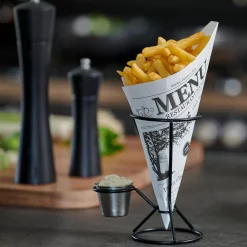CASA Njam Cucuruchos Juego De 10 Negro, Blanco| Aperitivo Y Tapas
